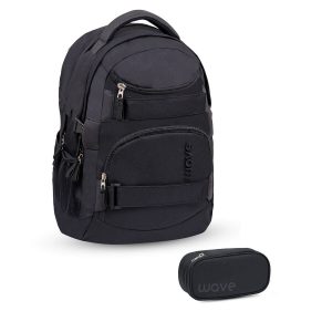 Rucksack Infinity Schulrucksack Set 2 tlg. "Posh Black"