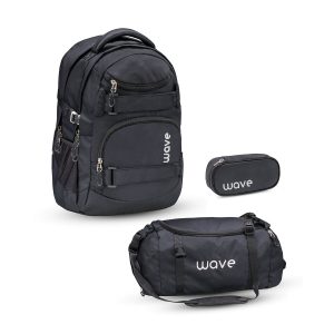 Rucksack Infinity Schulrucksack Set 3 tlg. "Black"