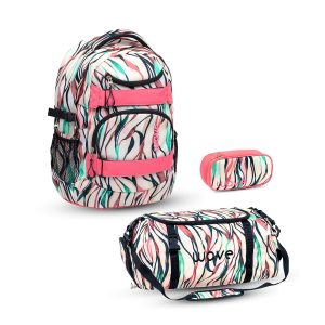 Rucksack Infinity Schulrucksack Set 3 tlg. "Feathers"