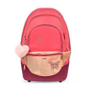 Rucksack 2-IN-1 Schultasche & Gürteltasche 2-teilig Ranzen Coral