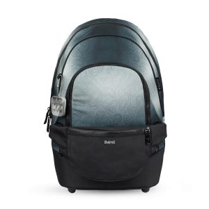 Rucksack 2-IN-1 Schultasche & Gürteltasche 2-teilig Ranzen Black Grey