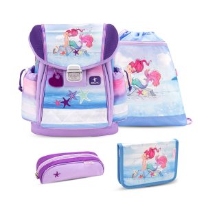 Rucksack ergonomisches Schulranzen-Set 4-teilig "Beautiful Mermaid"