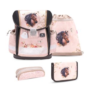 Rucksack Classy ergonomisches Schulranzen-Set 4-Teile "Horse Chestnut"