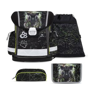 Rucksack ergonomisches Schulranzen-Set 4-teilig "Black Panther"