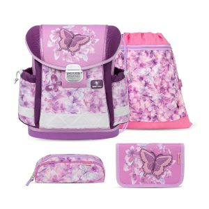 Rucksack ergonomisches Schulranzen-Set 4-Teile "Chic Charms" Brustgurt