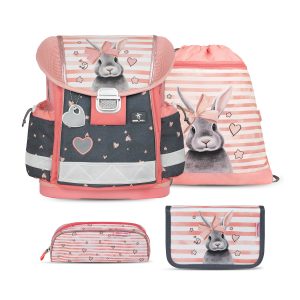 Rucksack Classy ergonomisches Schulranzen-Set 4-Teile "Little Bunnies"