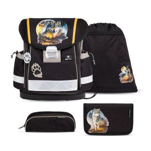 Rucksack Classy ergonomisches Schulranzen-Set 4-Teile "Moonless Night"
