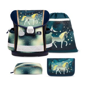Rucksack ergonomisches Schulranzen-Set 4-teilig "Sparkling Unicorn"