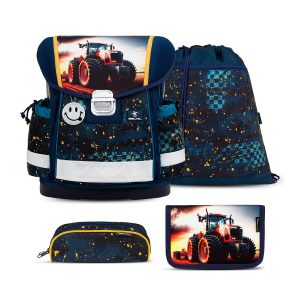 Rucksack ergonomisches Schulranzen-Set 4-Teile "Tractron" m. Brustgurt