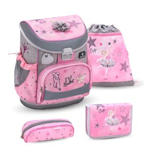 Rucksack ergonomisches Schulranzen-Set 4-teilig "Ballet Light Pink"