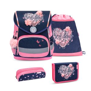 Rucksack Compact ergonomisches Schulranzen-Set 4-t. Beautiful Flowers