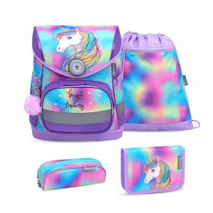 Rucksack Compact ergonomisches Schulranzen-Set 4-teilig Rainbow Color