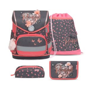 Rucksack Compact ergonomisches Schulranzen-Set 4-teilig Bloomy Blossom