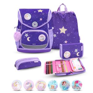 Rucksack Compact Plus Premium Schulranzen Set 5-t. Dahlia Federtasche