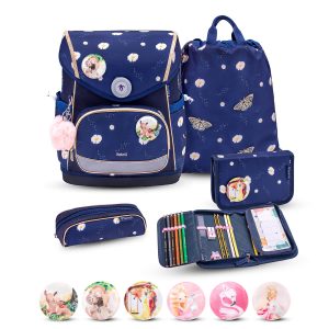 Rucksack Compact Plus Premium Schulranzen Set 5-t. Daisy Federtasche