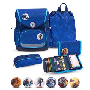 Rucksack Compact Plus Premium Schulranzen Set 5-t. Estate Blue Tasche
