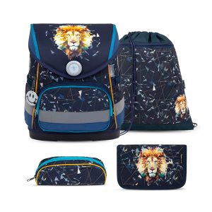 Rucksack Compact ergonomisches Schulranzen Set 4-t. Lion Federtasche