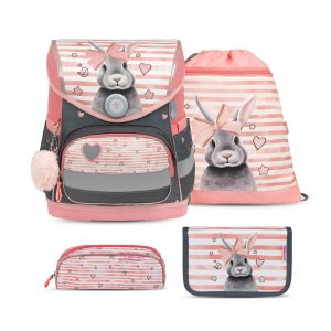 Rucksack Compact ergonomisches Schulranzen-Set 4-teilig Little Bunnies