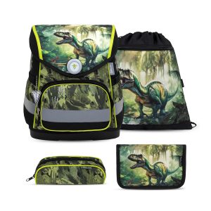 Rucksack Compact ergonomisches Schulranzen-Set 4-teilig "Lost World"