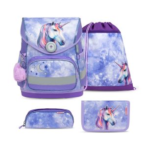Rucksack Compact ergonomisches Schulranzen-Set 4-teilig "Mistyc Luna"