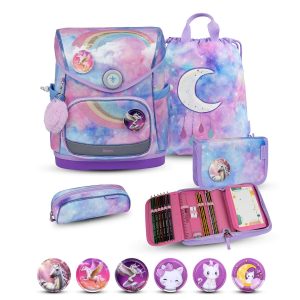 Rucksack Compact Plus Premium Schulranzen Set 5-teile Moonlight Tasche