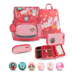 Rucksack Compact Plus Premium Schulranzen Set 5-t. Rose Quartz Tasche
