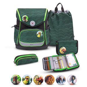 Rucksack Compact Plus Premium Schulranzen Set 5-teilig Twist of Lime