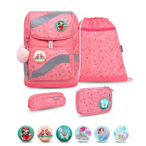 Rucksack Smarty ergonomisches Schulranzen Set 5-teile Blue Bird Tasche