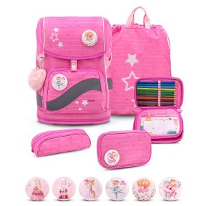 Rucksack Smarty Plus Premium Schulranzen Set 5-teile Candy Federtasche
