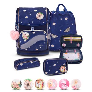 Rucksack Smarty Plus Premium Schulranzen Set 5-teile Daisy Federtasche
