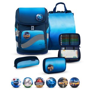 Rucksack Smarty Plus Premium Schulranzen Set 5-teilig Blue Navy Tasche