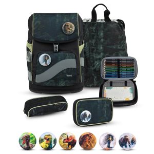 Rucksack Smarty Plus Premium Schulranzen Set 5-teile Grey Stone Tasche