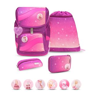 Rucksack Smarty ergonomisches Schulranzen Set 5-teilig Ombre 2 Tasche