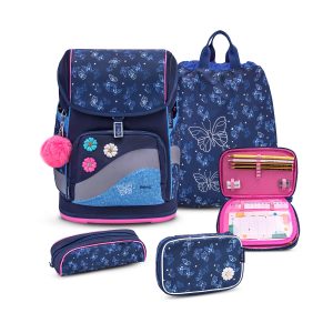 Rucksack Smarty Plus Premium Schulranzen Set 4-teilig Sapphire Tasche