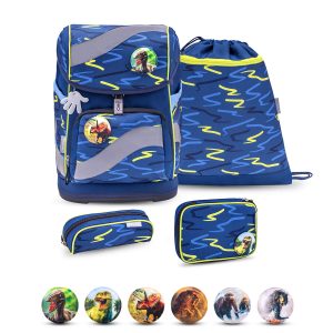 Rucksack Smarty ergonomisches Schulranzen Set 5-t. Sketch Lime Green