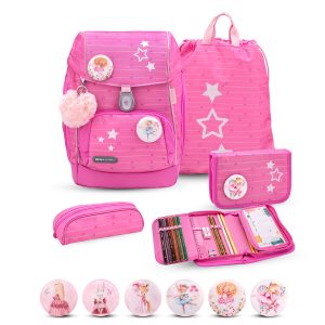 Rucksack Comfy Plus Premium Schulranzen Set 5-tei. Candy Tasche Schule