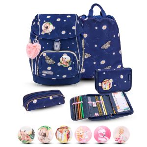 Rucksack Comfy Plus Premium Schulranzen Set 5-teilig Daisy Tasche