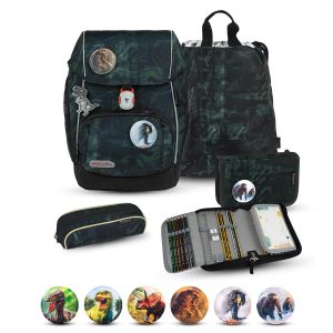 Rucksack Comfy Plus Premium Schulranzen Set 5-teilig Grey Stone Tasche