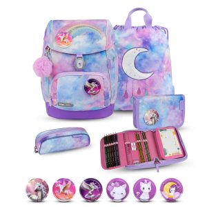 Rucksack Comfy Plus Premium Schulranzen Set 5-teilig Moonlight Tasche