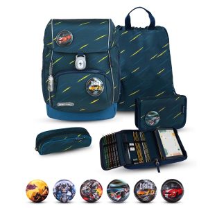 Rucksack Comfy Plus Premium Schulranzen Set 5-teilig Orion Blue Tasche