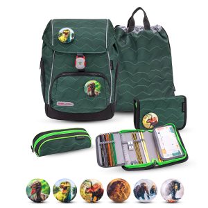 Rucksack Comfy Plus Premium Schulranzen Set 5-teilig Twist of Lime