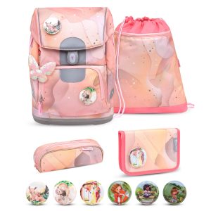 Rucksack Motion ergonomisches Schulranzen Set 5-teilig Marble Tasche