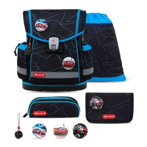 Rucksack Classy Plus ergonomisches Schulranzen-Set 5-teilig Cars Blue