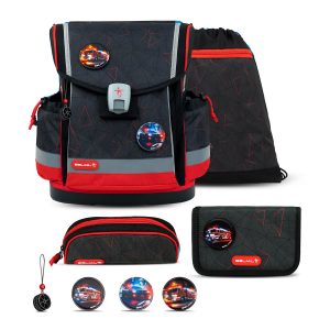 Rucksack Classy Plus ergonomisches SchulranzenSet 5-t Firefighters Red