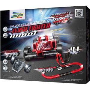 Autorennbahn Flash Fighter Formula red 3m Rennbahn Rückzugsmotor