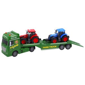 Autotransporter 54 cm 2 Traktoren mit Licht und Sound Abschlepper Auto
