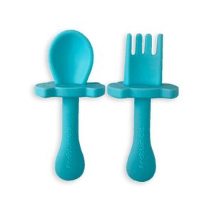 Baby Besteck Set Löffel und Gabel Farbe Blau