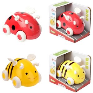 Baby Insekten-Auto mit Rückzugmotor Biene oder Marienkäfer