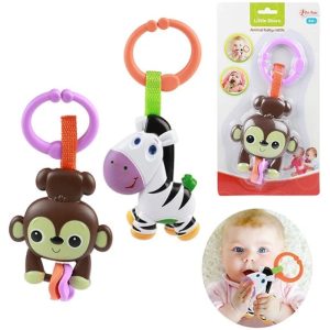 Babyrassel Tiere Zebra oder Affe