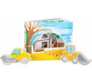 Baustelle interaktives Holzbuch